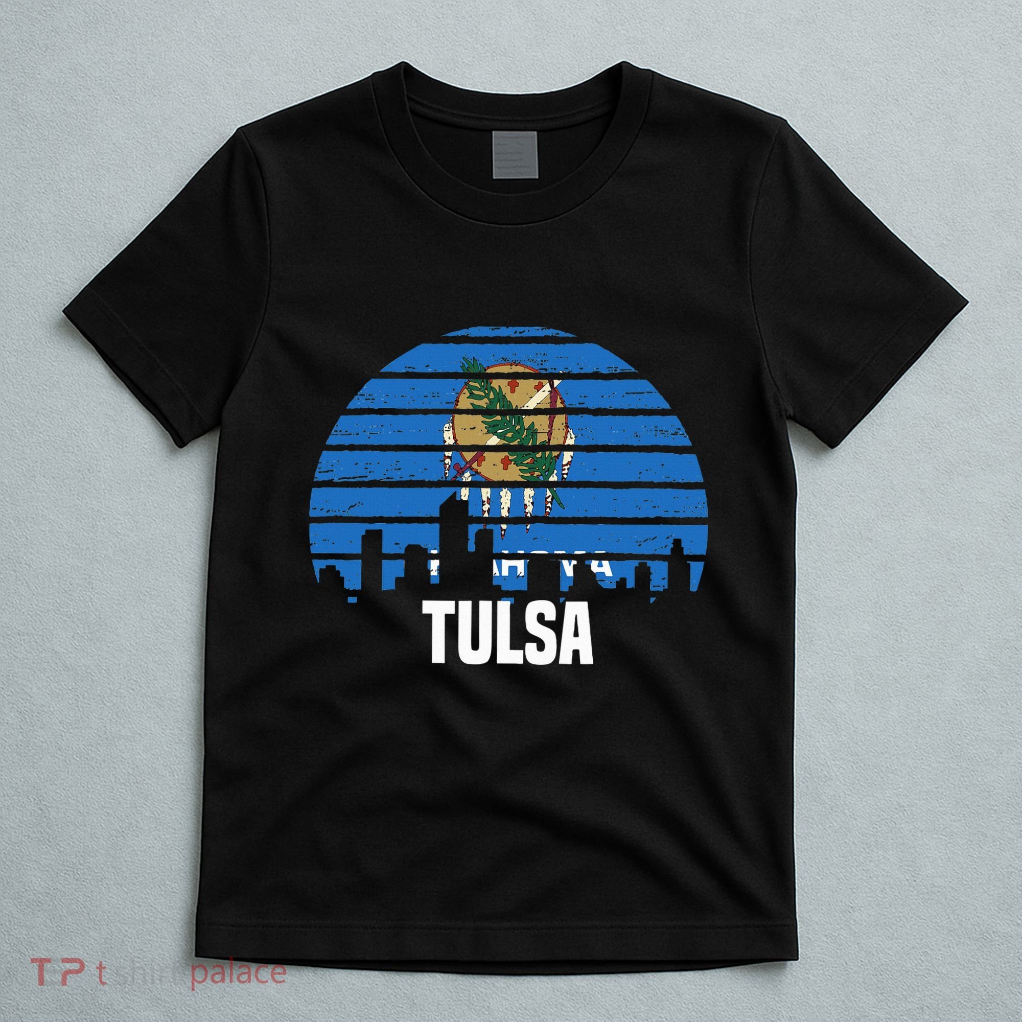 Tulsa Oklahoma Ok Group City Trip Silhouette Flag T-Shirt