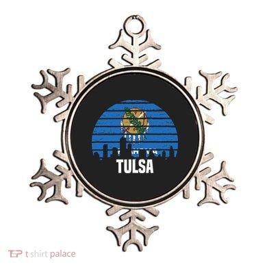 Tulsa Oklahoma Ok Group City Trip Silhouette Flag Ornament