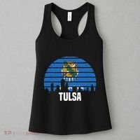 Tulsa Oklahoma Ok Group City Trip Silhouette Flag Women's Tank Top thumb 3