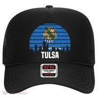 Tulsa Oklahoma Ok Group City Trip Silhouette Flag Hat thumb 0