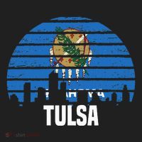 Tulsa Oklahoma Ok Group City Trip Silhouette Flag Hat thumb 2