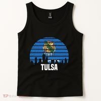 Tulsa Oklahoma Ok Group City Trip Silhouette Flag Tank Top thumb 2