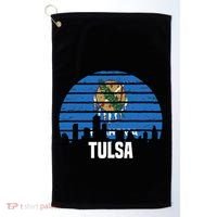 Tulsa Oklahoma Ok Group City Trip Silhouette Flag Golf Towel thumb 0