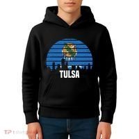 Tulsa Oklahoma Ok Group City Trip Silhouette Flag Kids Hoodie thumb 4