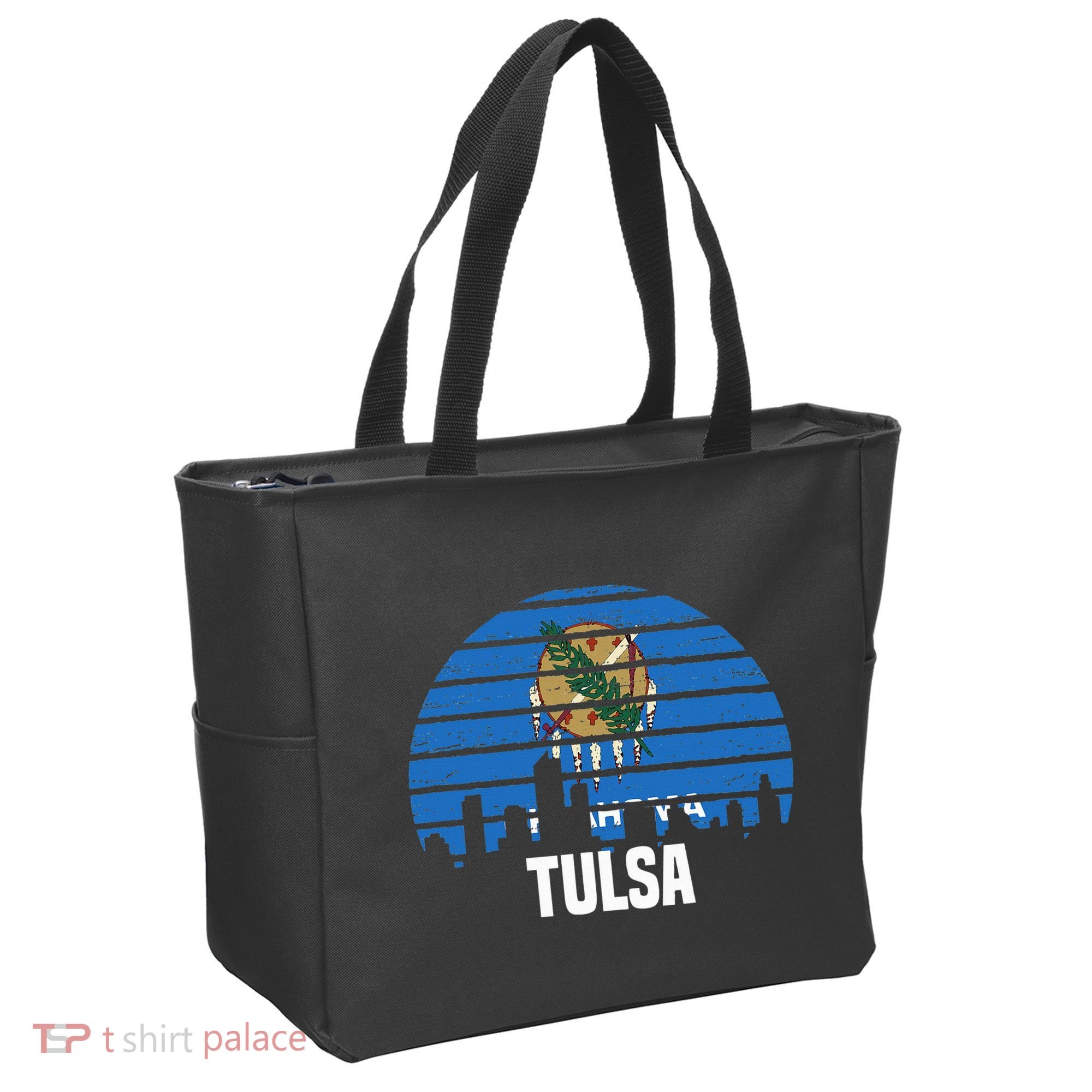 Tulsa Oklahoma Ok Group City Trip Silhouette Flag Tote Bag
