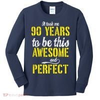 Took Me 90 Years To Be This Awesome And Perfect Kids Long Sleeve Shirt thumb 0