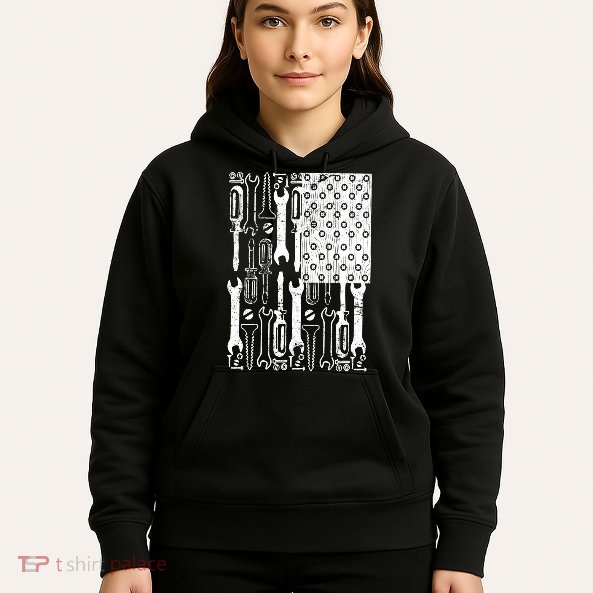 Tool American flag Mechanic Hoodie