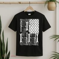 Tool American flag Mechanic T-Shirt thumb 2
