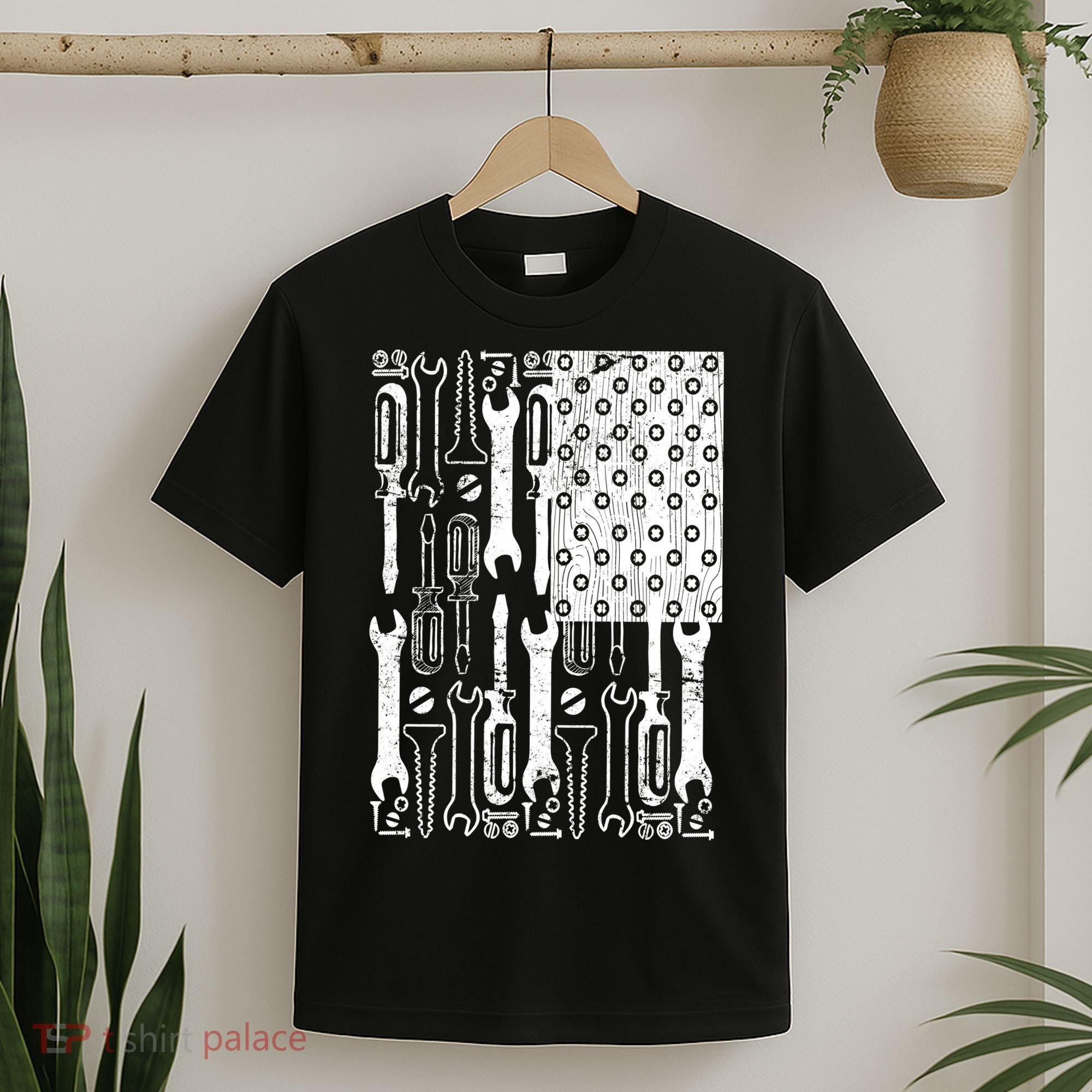 Tool American flag Mechanic T-Shirt