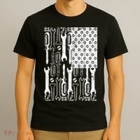 Tool American flag Mechanic T-Shirt thumb 3