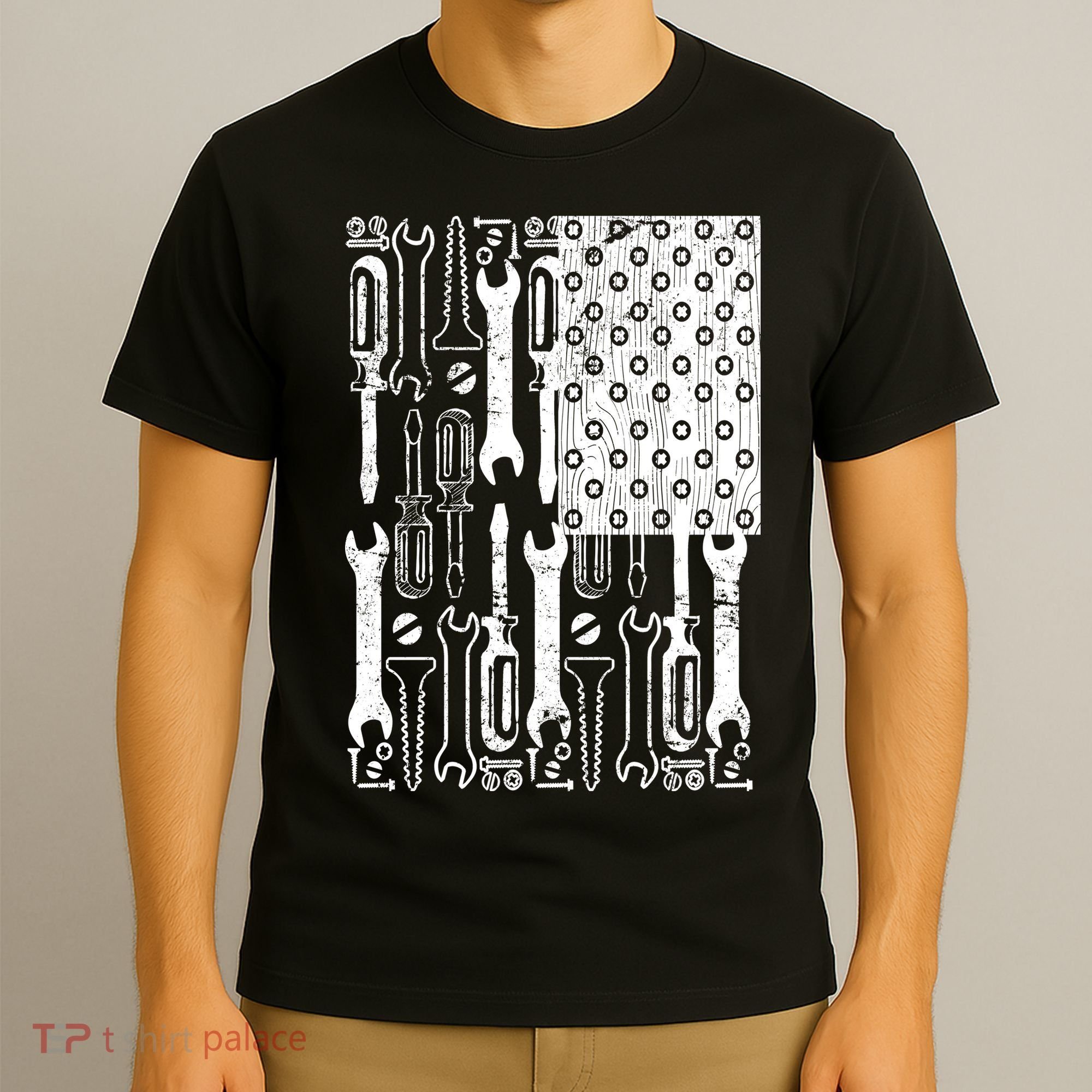 Tool American flag Mechanic T-Shirt