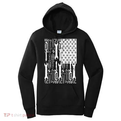 Tool American flag Mechanic Women's Hoodie