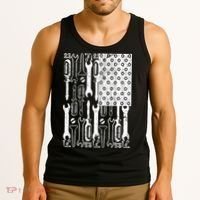 Tool American flag Mechanic Tank Top thumb 3