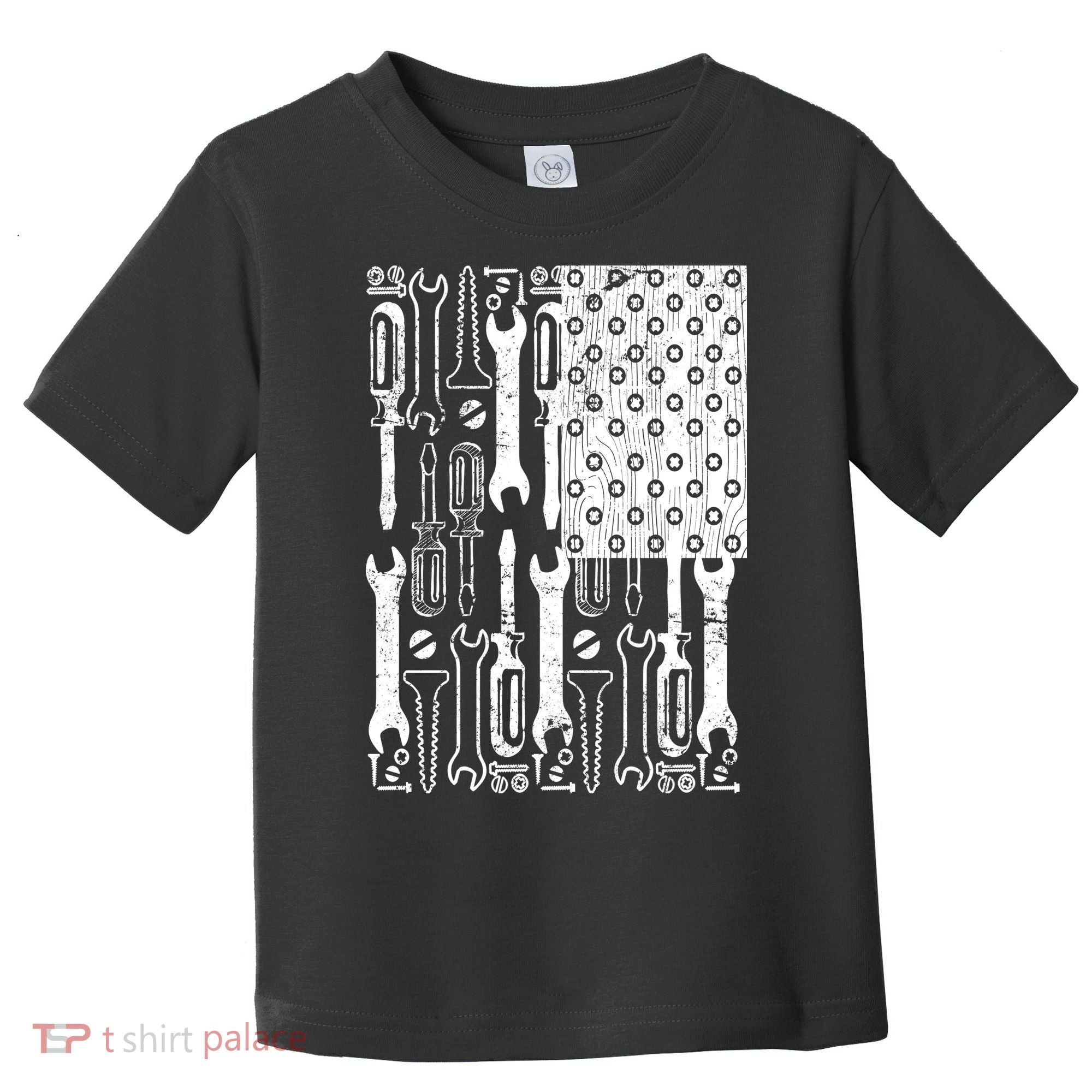 Tool American flag Mechanic Toddler T-Shirt