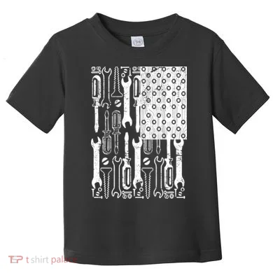Tool American flag Mechanic Toddler T-Shirt