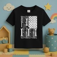 Tool American flag Mechanic Toddler T-Shirt thumb 3