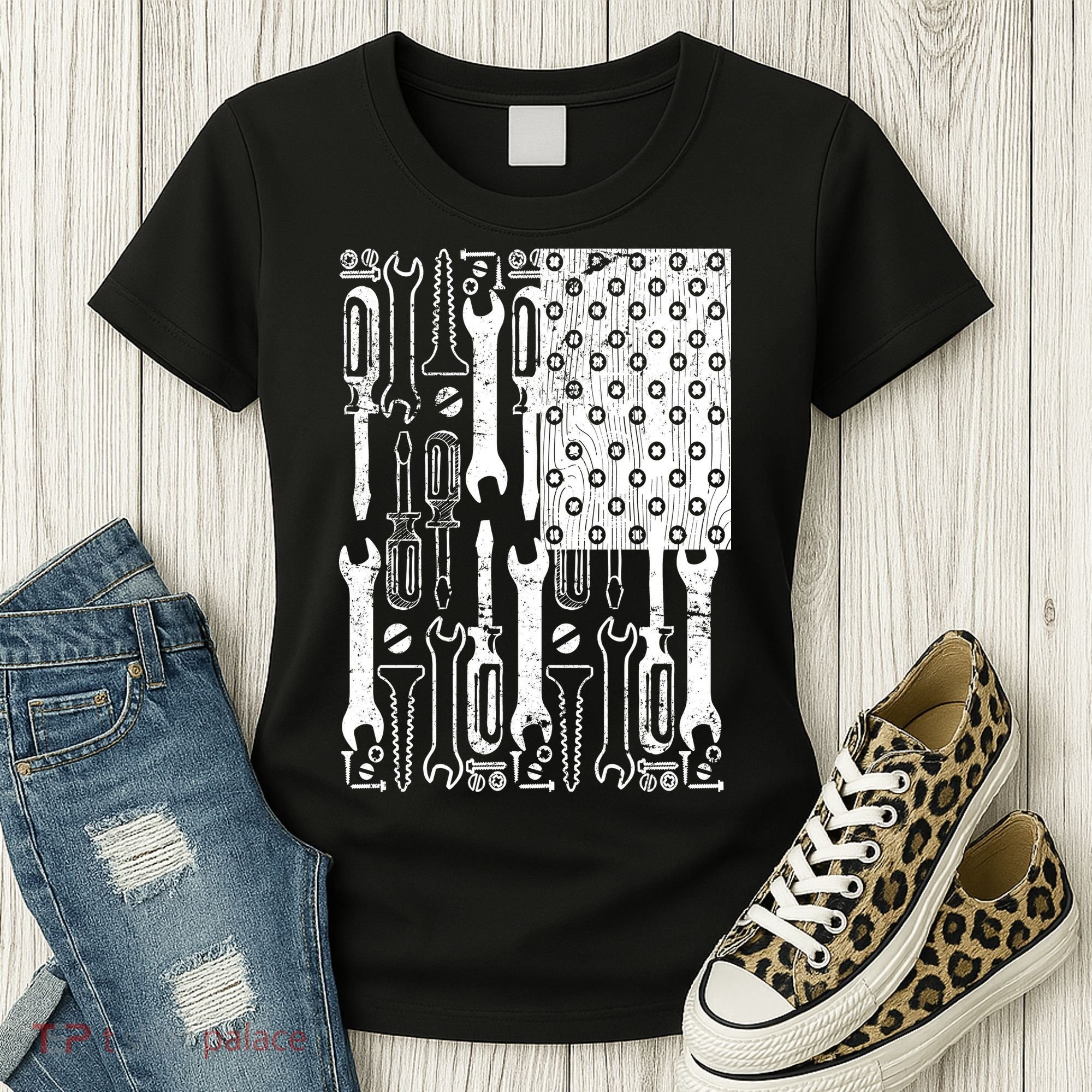 Tool American flag Mechanic Women's T-Shirt