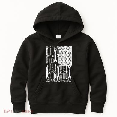 Tool American flag Mechanic Kids Hoodie