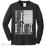 Tool American flag Mechanic Kids Long Sleeve Shirt thumb 0