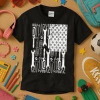 Tool American flag Mechanic Kids T-Shirt thumb 3