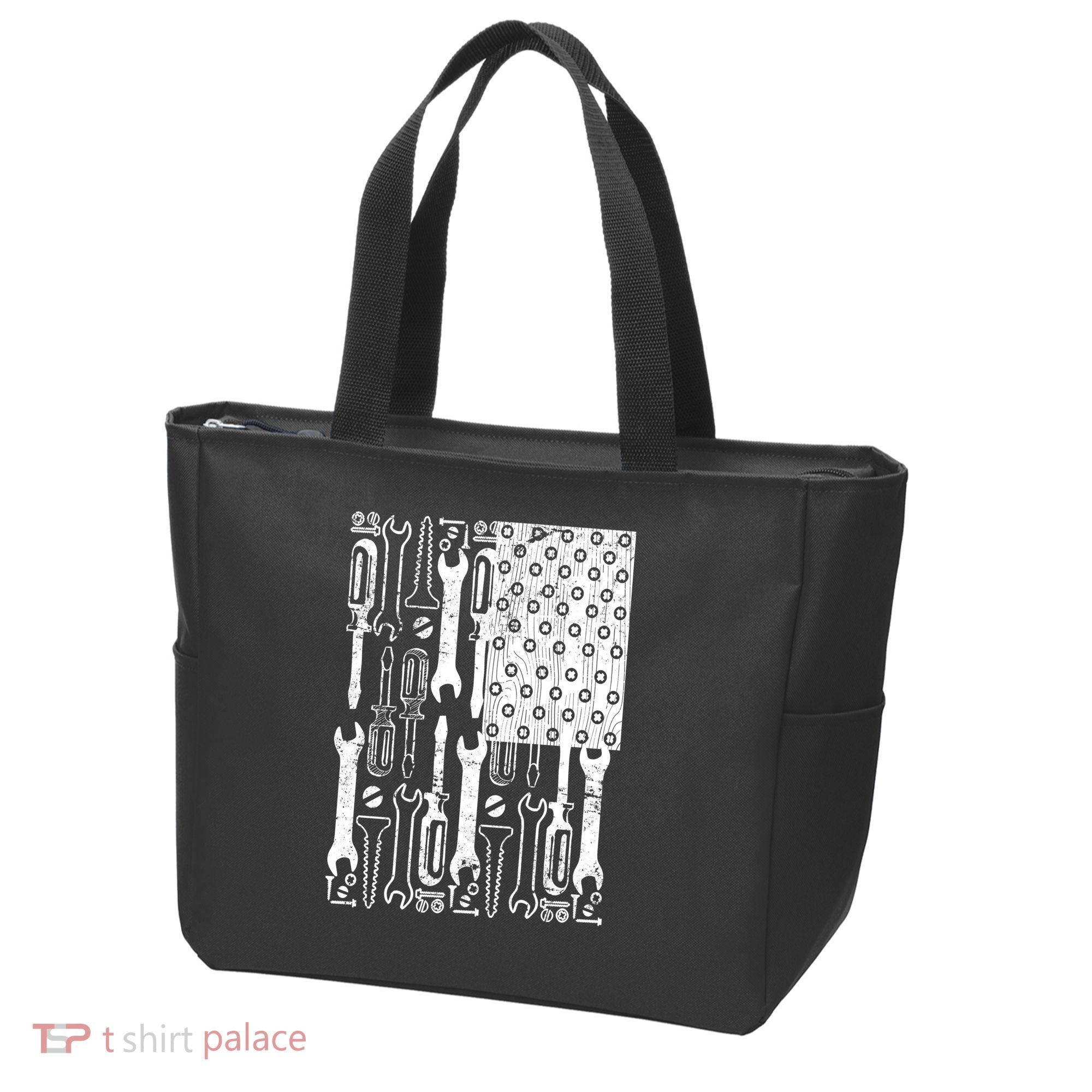 Tool American flag Mechanic Tote Bag