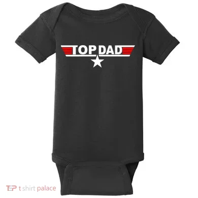 Top Dad Logo Baby Bodysuit