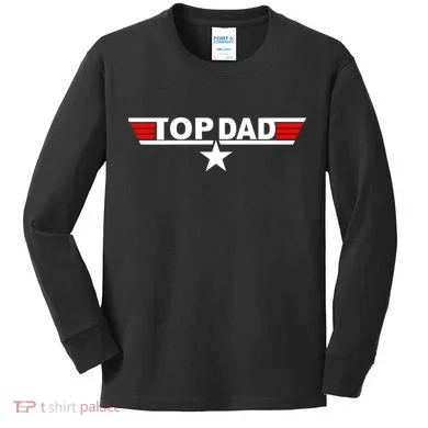 Top Dad Logo Kids Long Sleeve Shirt