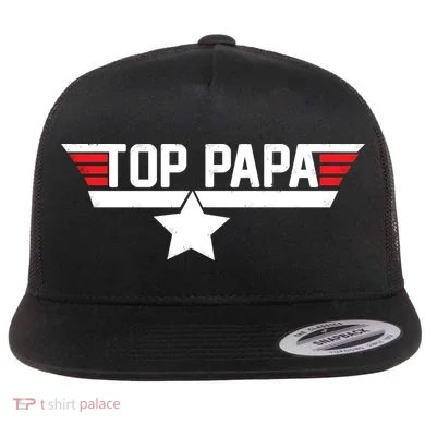 Top Papa Flat Bill Trucker Hat