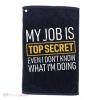 Top Secret Job Golf Towel thumb 0