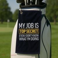 Top Secret Job Golf Towel thumb 2