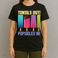 Tonsils Out Popsicles In Tonsillectomy Removal Surgery T-Shirt thumb 4
