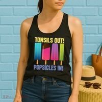 Tonsils Out Popsicles In Tonsillectomy Removal Surgery Women's Tank Top thumb 2