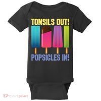 Tonsils Out Popsicles In Tonsillectomy Removal Surgery Baby Bodysuit thumb 0