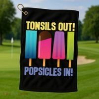 Tonsils Out Popsicles In Tonsillectomy Removal Surgery Golf Towel thumb 1