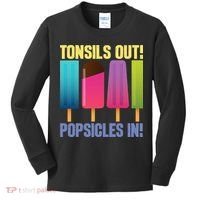 Tonsils Out Popsicles In Tonsillectomy Removal Surgery Kids Long Sleeve Shirt thumb 0