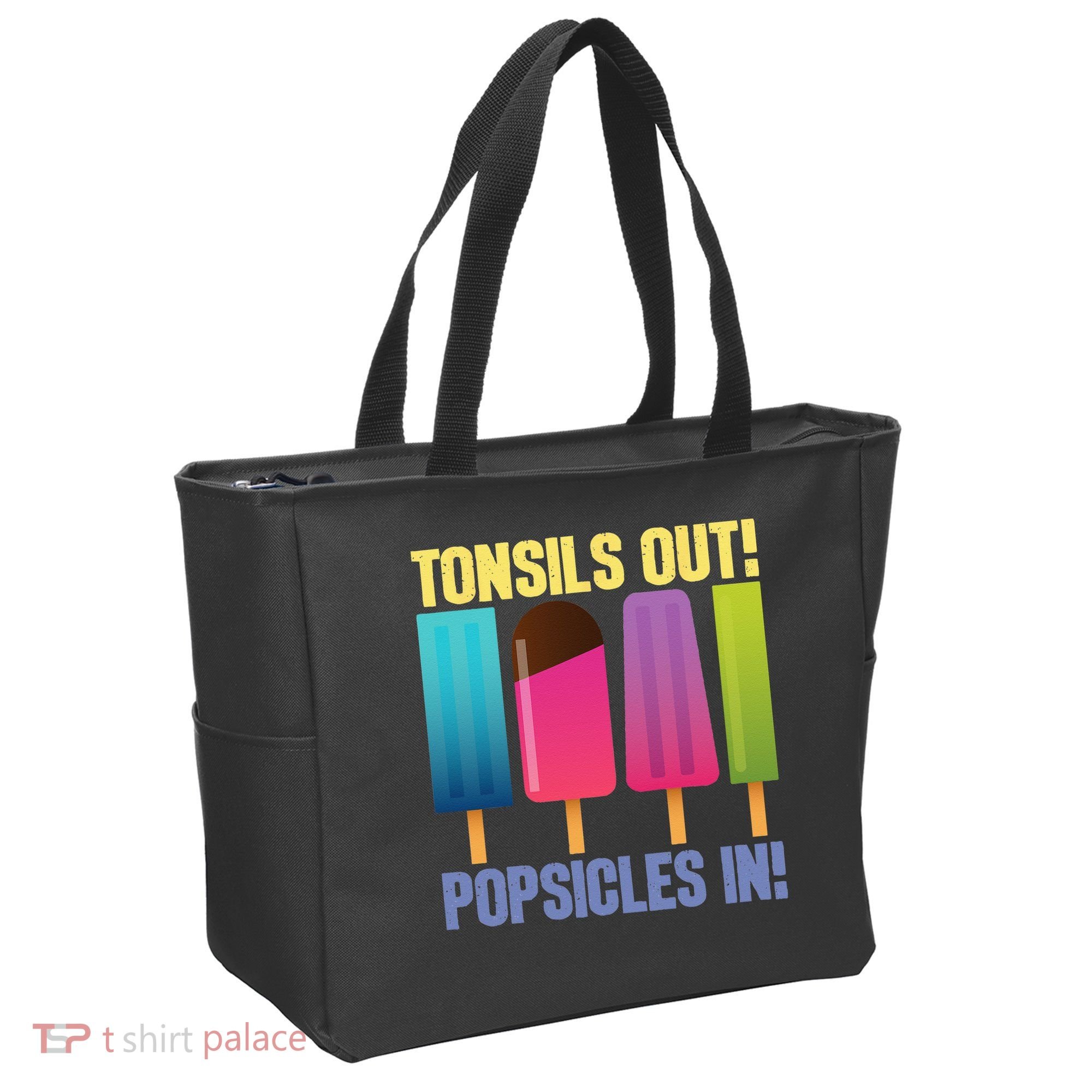 Tonsils Out Popsicles In Tonsillectomy Removal Surgery Tote Bag