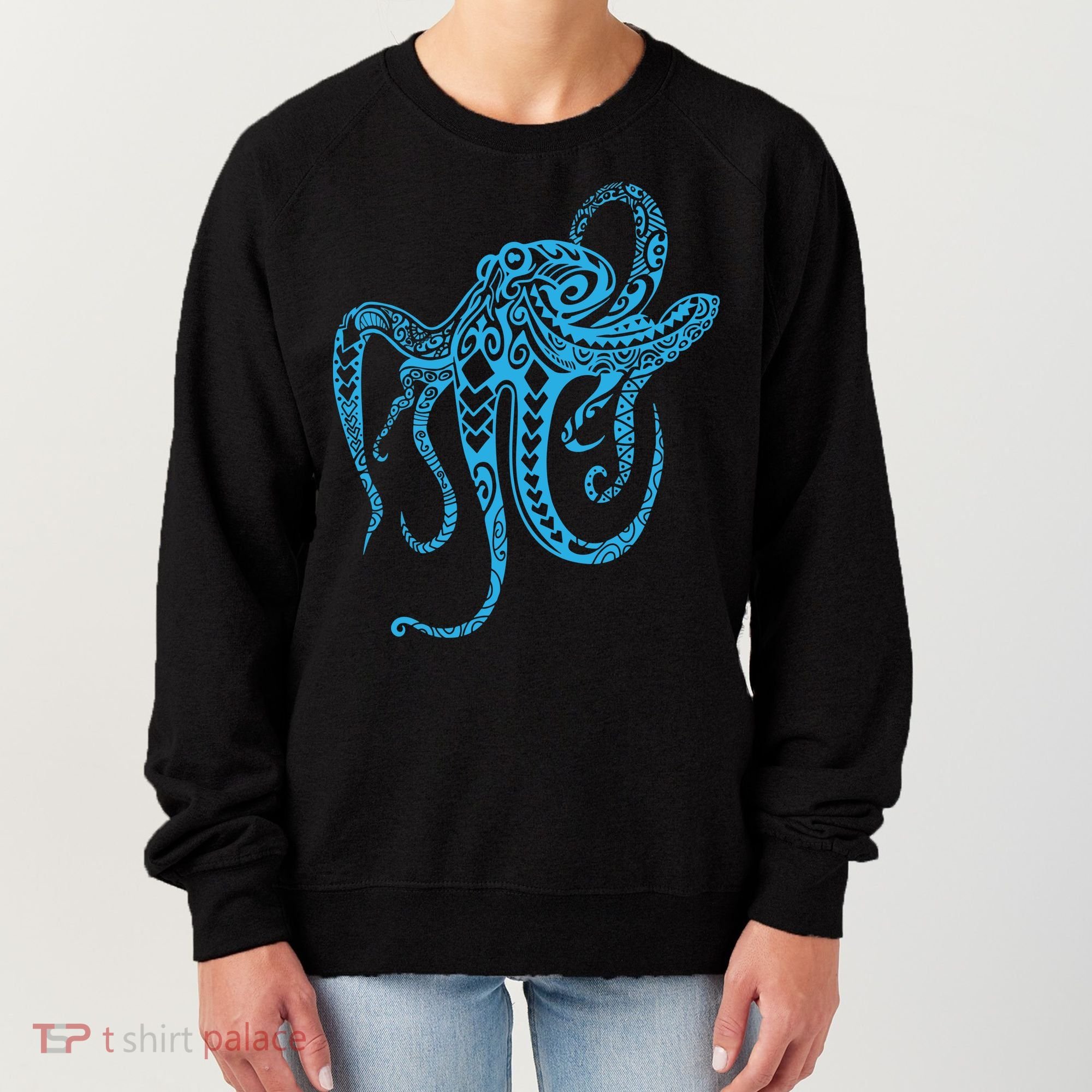 Tribal Octopus Polynesian Tribal Octopus Women's Sweatshirt