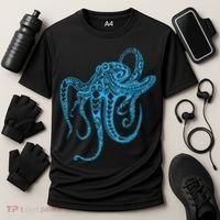 Tribal Octopus Polynesian Tribal Octopus Cooling Performance Crew T-Shirt thumb 3