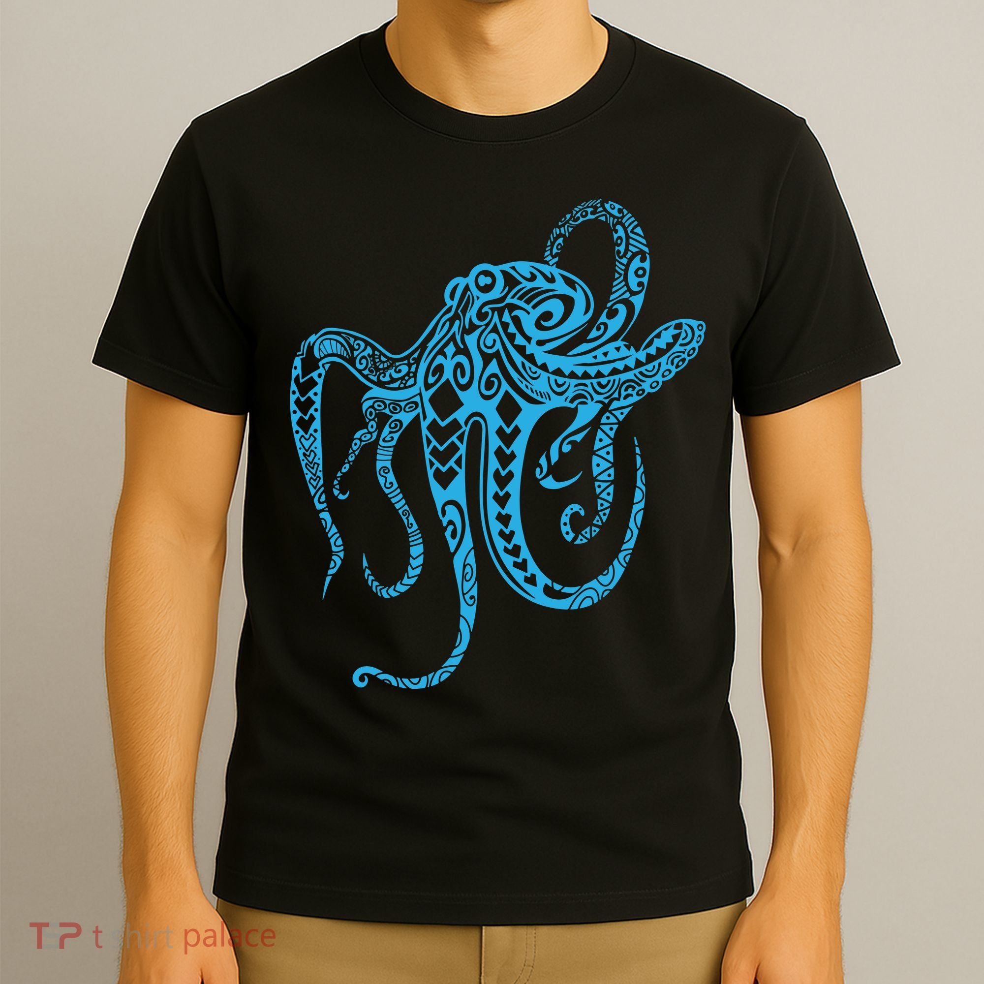 Tribal Octopus Polynesian Tribal Octopus T-Shirt