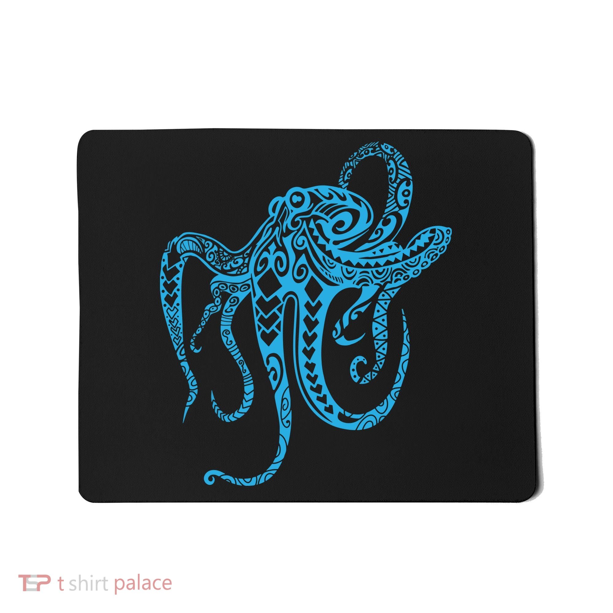 Tribal Octopus Polynesian Tribal Octopus Mousepad