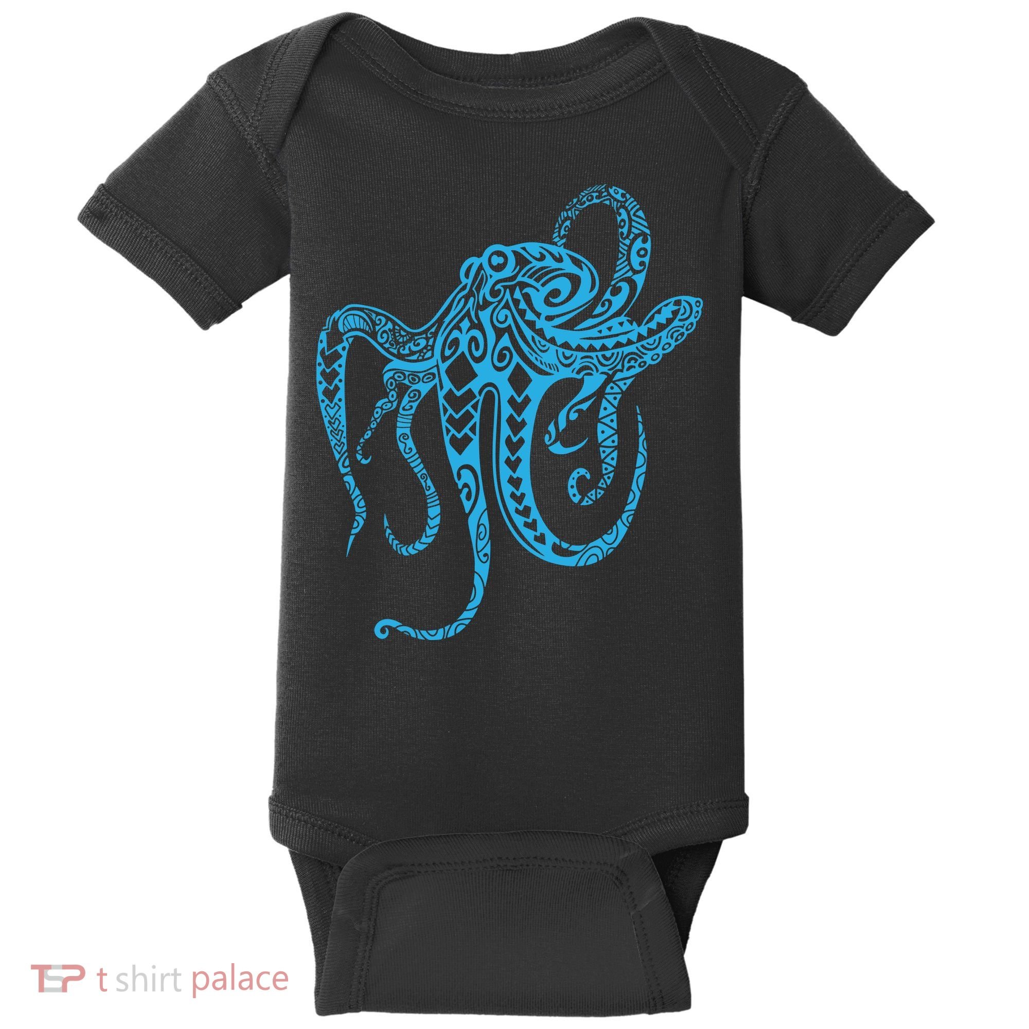 Tribal Octopus Polynesian Tribal Octopus Baby Bodysuit