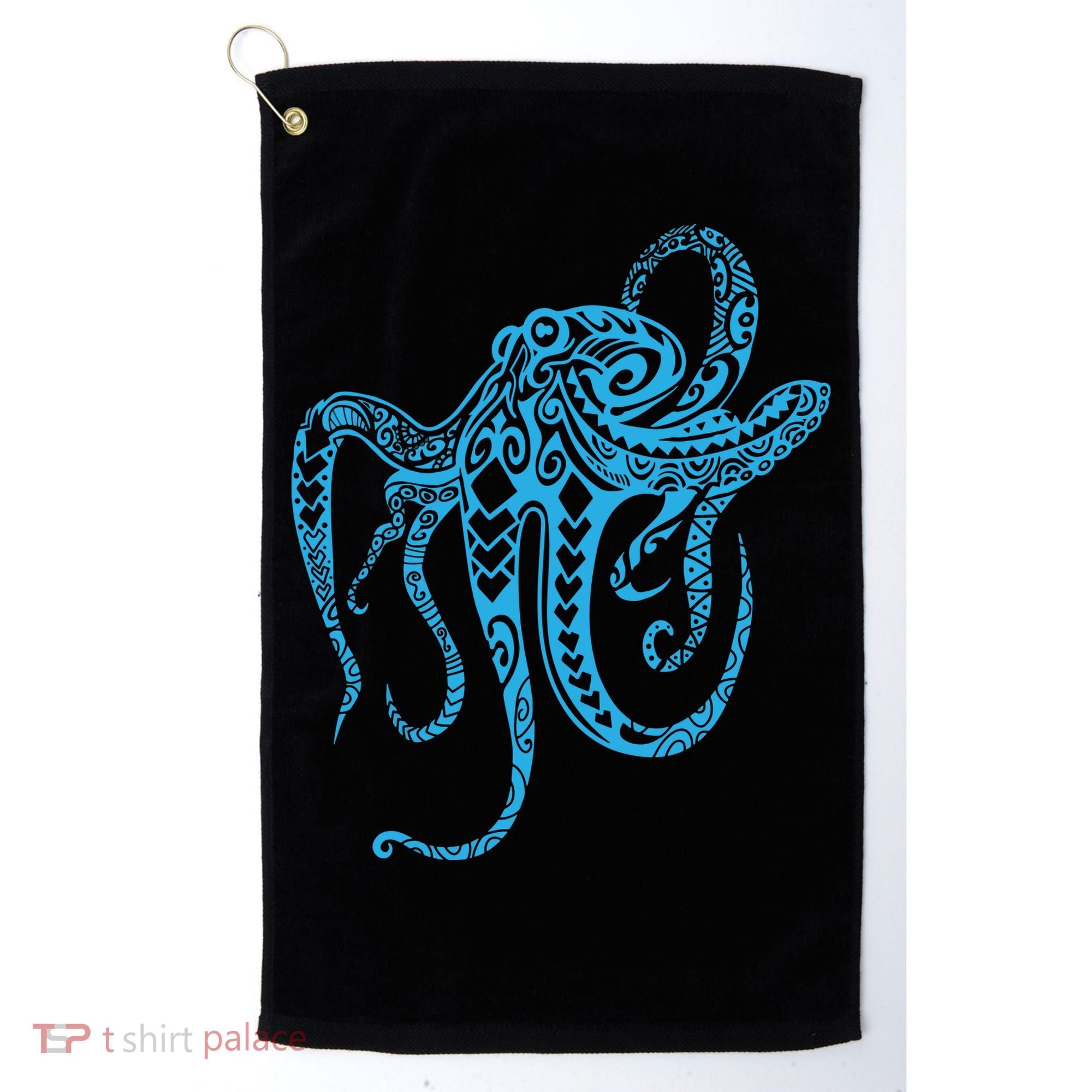 Tribal Octopus Polynesian Tribal Octopus Golf Towel