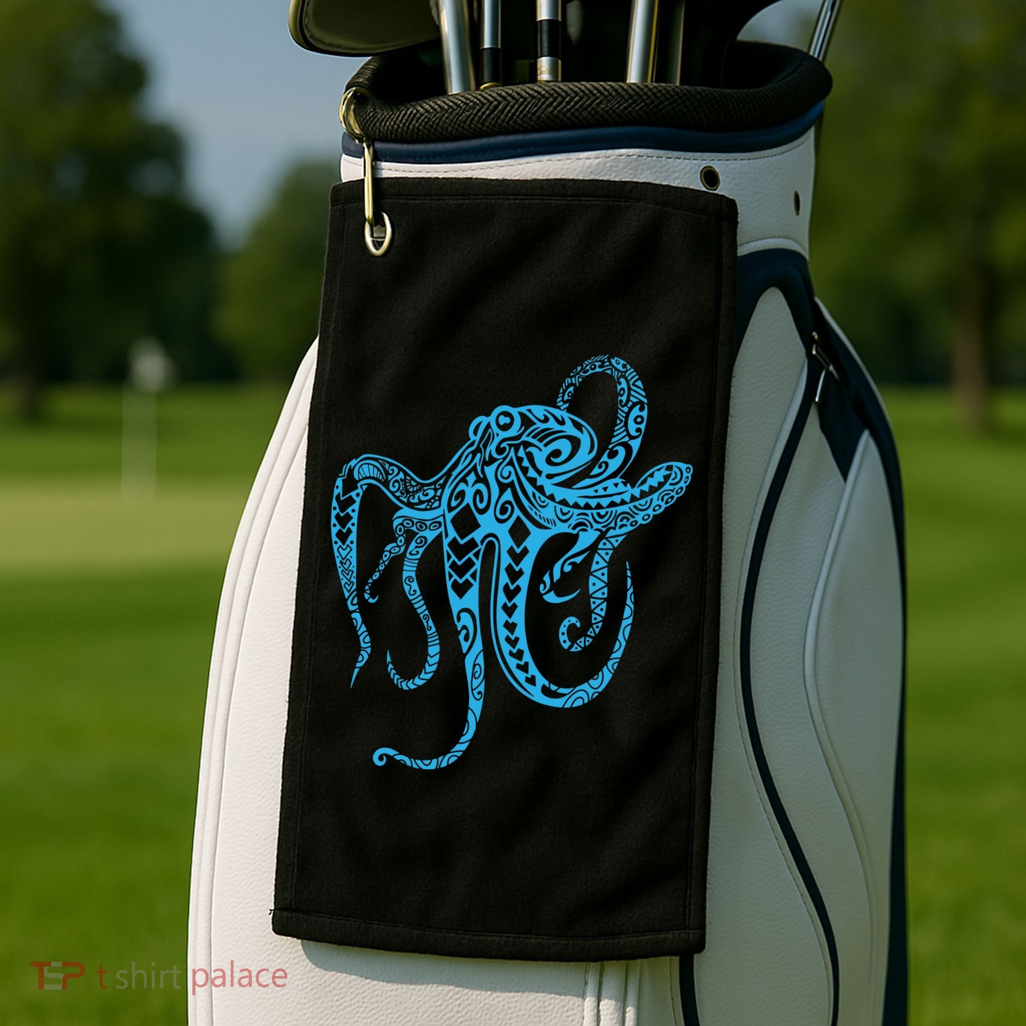 Tribal Octopus Polynesian Tribal Octopus Golf Towel