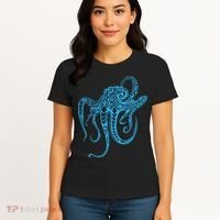 Tribal Octopus Polynesian Tribal Octopus Women's T-Shirt thumb 4