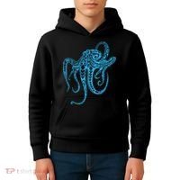 Tribal Octopus Polynesian Tribal Octopus Kids Hoodie thumb 4