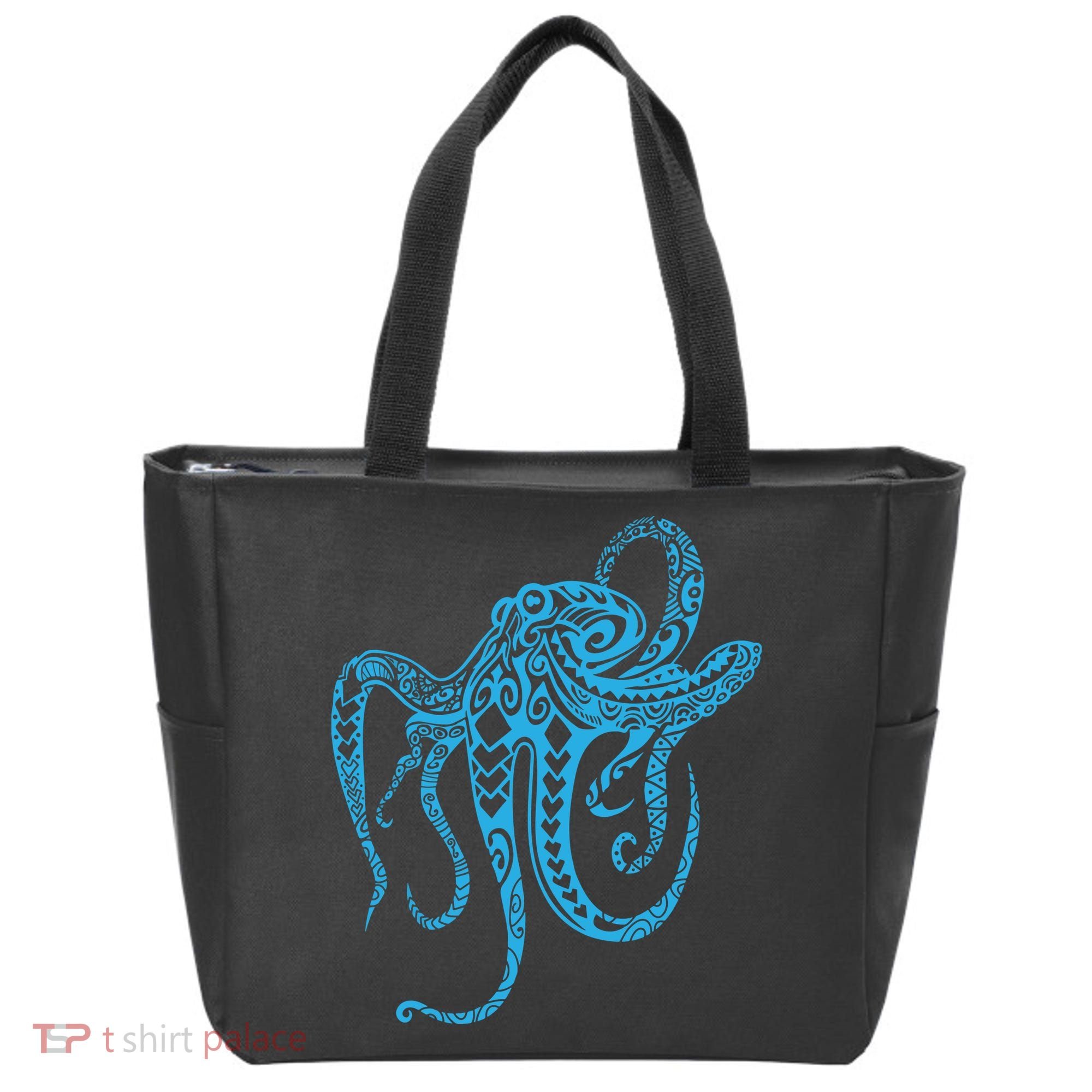 Tribal Octopus Polynesian Tribal Octopus Tote Bag