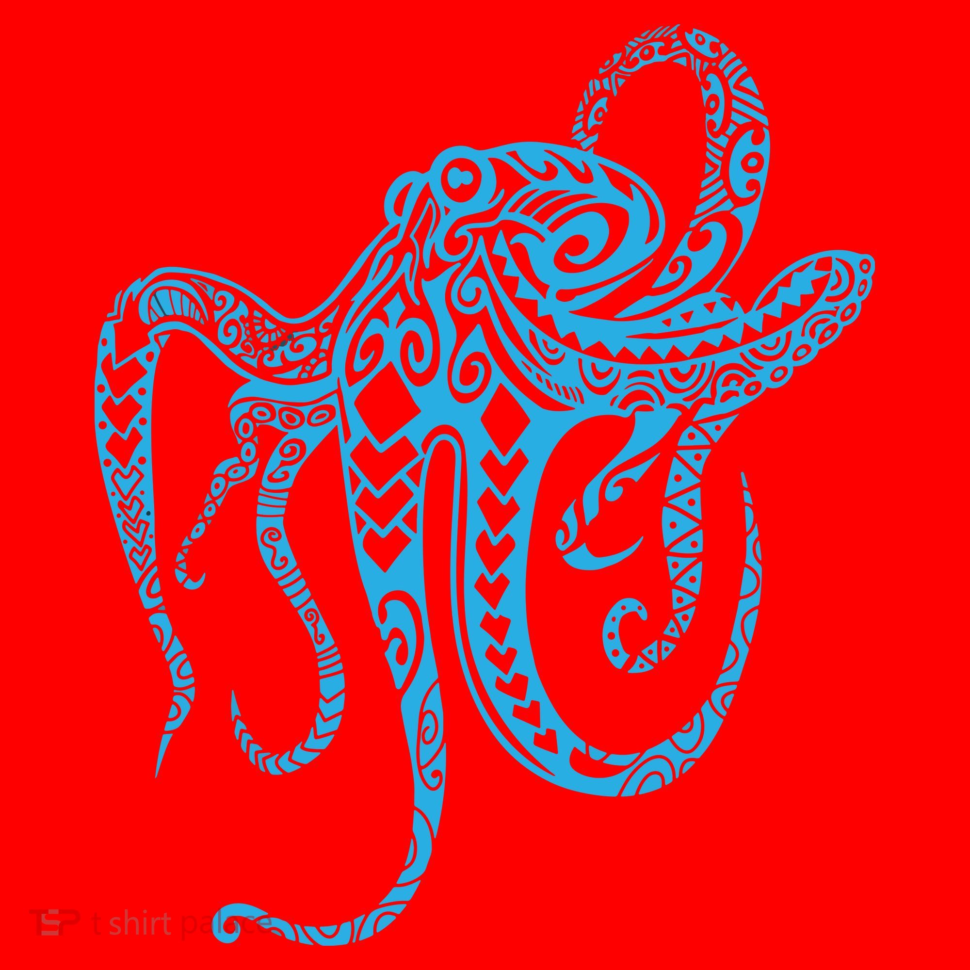 Tribal Octopus Polynesian Tribal Octopus Santa Hat