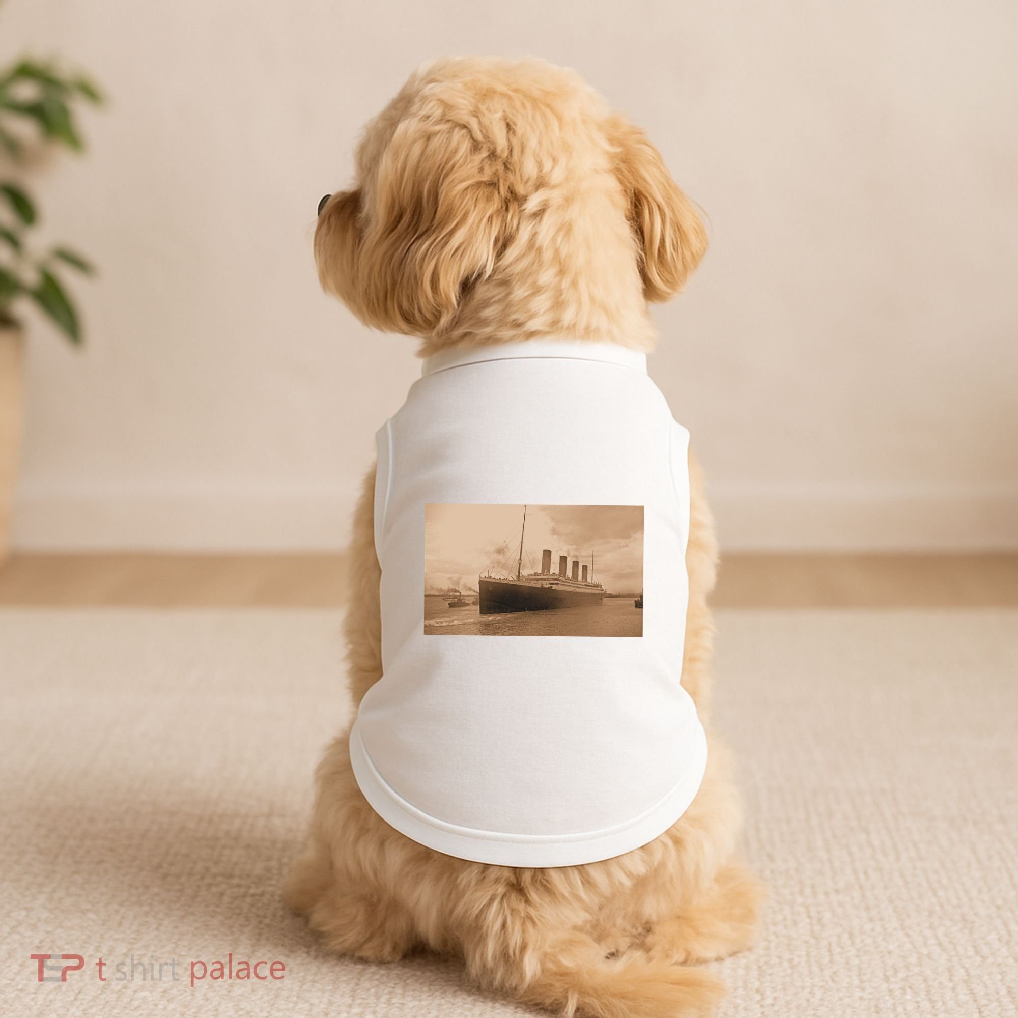 Titanic Original Photo Sepia 1912 Doggie Tank