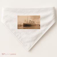 Titanic Original Photo Sepia 1912 USA-Made Doggie Bandana thumb 0