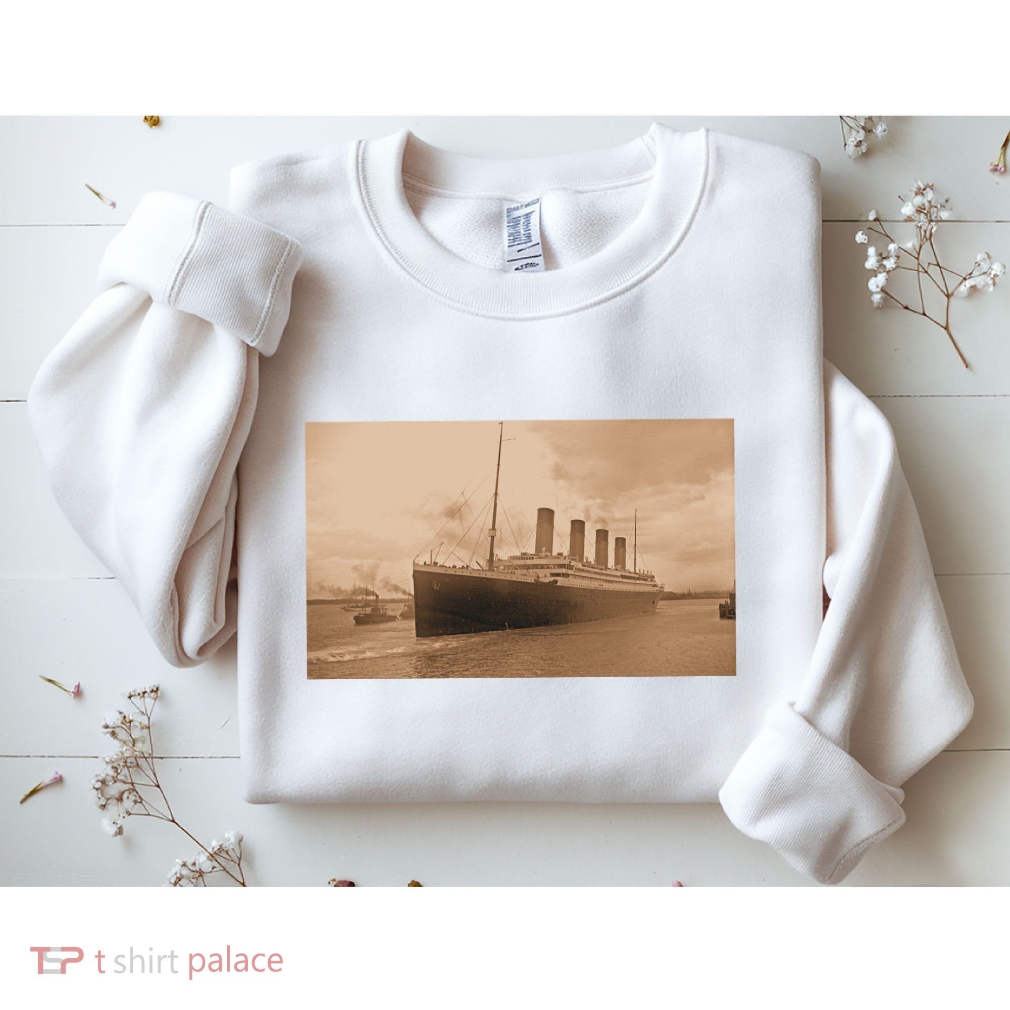 Titanic Original Photo Sepia 1912 Sweatshirt